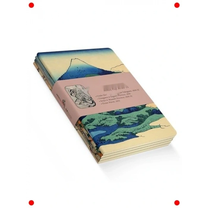Hokusai Temalı A5 Çizgisiz Defter Seti (4lü)