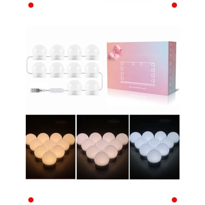 Hollywood Tarzı Kısılabilir  Ayna Lambası