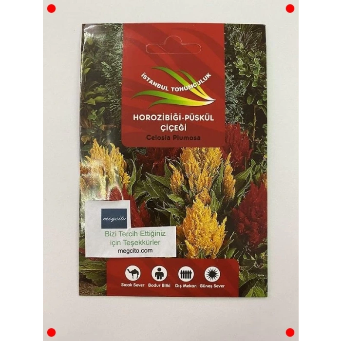 Horoz İbiği Püskül Tohumları - 200 Adet Karışık Renk