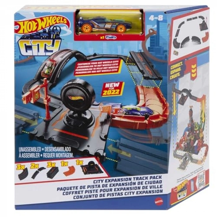 Hot Wheels Pist Dünyası Seti, 10 Parça ve 1 Araçla Birlikte