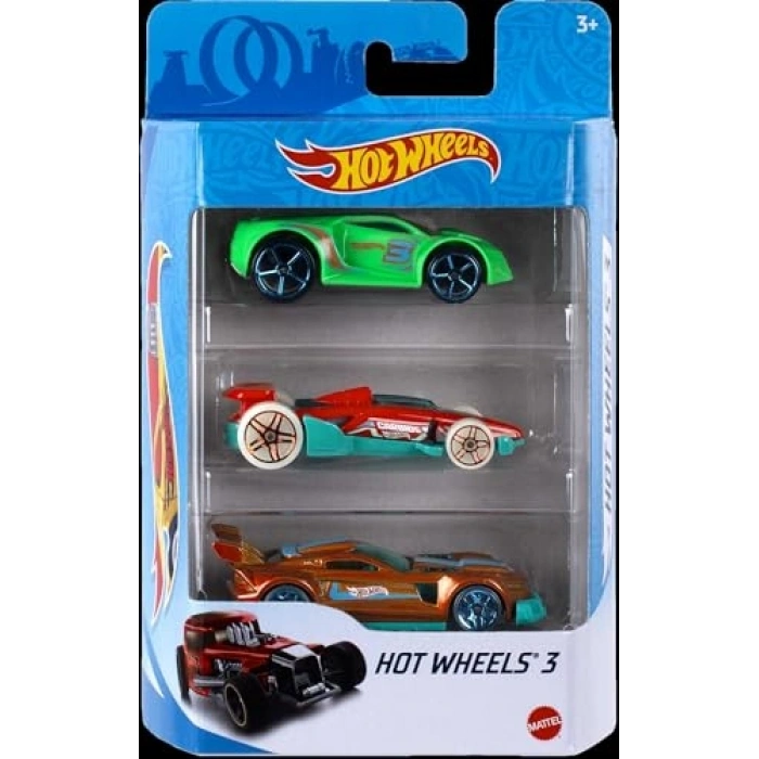Hot Wheels Üçlü Araba Seti, 3 yaş ve üzeri, K5904