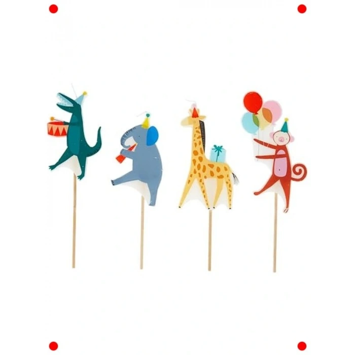 Hvan çit Töreni Pastası Mumları - 4lü Set