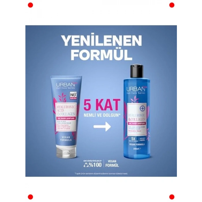 Hyaluronik & Kolajen Vegan Dolgunlaştırıcı Şampuan