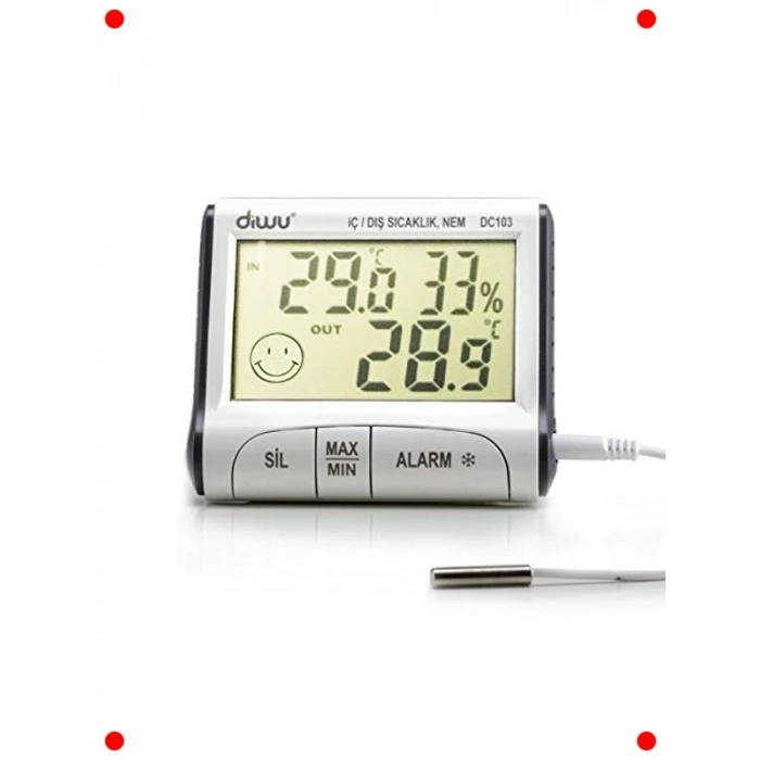 İç & Dış Ortam Termometre Nem Ölçer