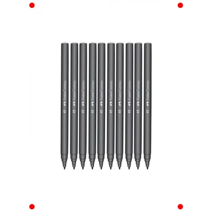 İğne Uçlu Keçeli Kalem Seti (10 Adet, Siyah)