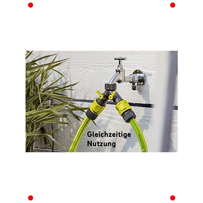 İki Çıkışlı Musluk Adaptörü, Vanalı (3/4)