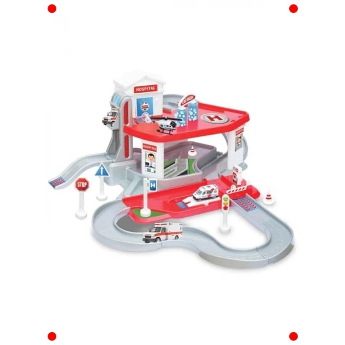 İki Katlı Hastane ve Garaj Oyun Seti
