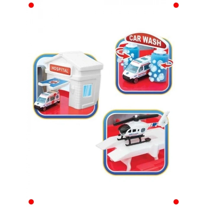 İki Katlı Hastane ve Garaj Oyun Seti