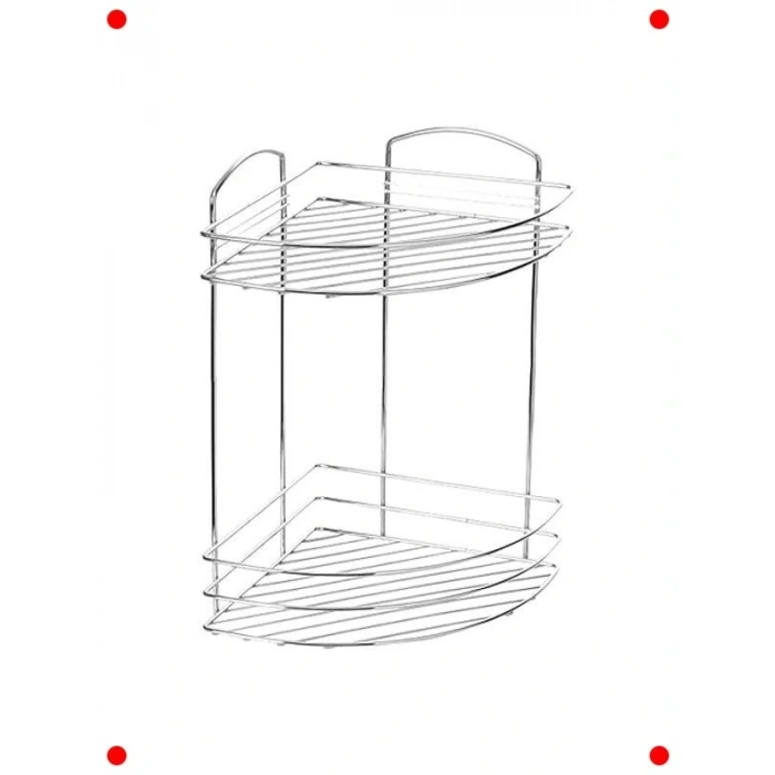 İki Katlı Krom  Rafı ve Sabunk