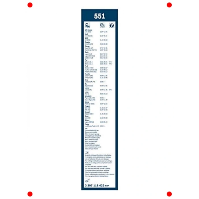 İkili Silecek Seti [550/500 mm]