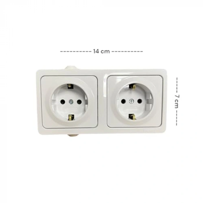 İkili Topraklı Priz, USB Çıkışlı ve Dayanıklı Tasarım