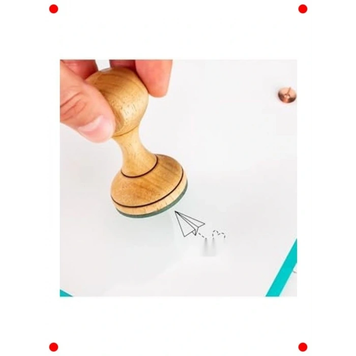 İlham Mesajlı Ahşap Kaşe Seti - Kitap Mührü Kaşesi