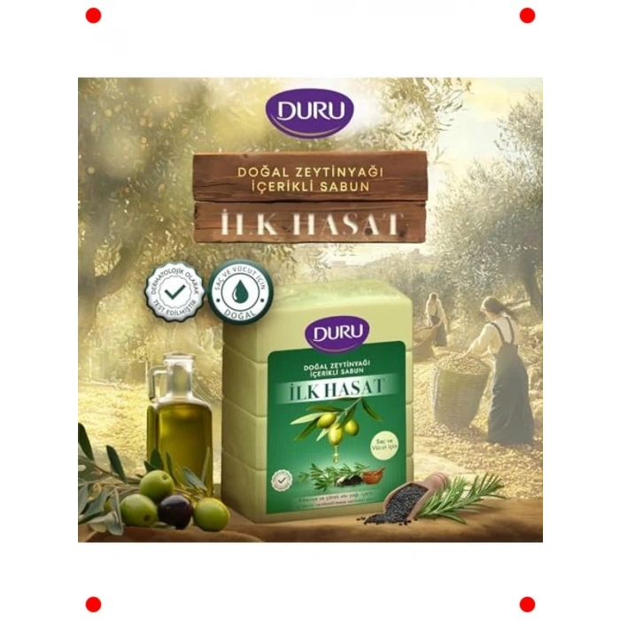 İlk Hasat Zeytinyağlı Doğal Sabun 4x150 gr