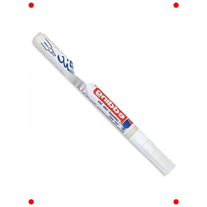 İnce Akrilik Markör - Beyaz, Su Geçirmez (1-2mm Uç)