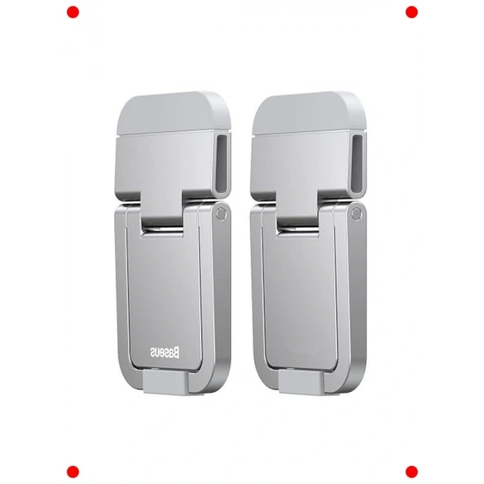 İnce Laptop Destek Ayağı, 2 Adet, Gümüş