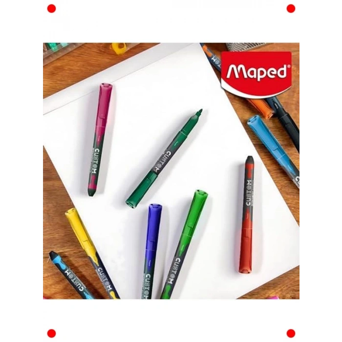 İnce Uçlu Kalıcı Marker Kalem Seti, 12 Adet