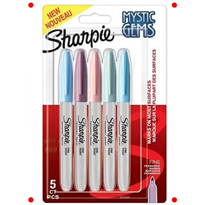 İnce Uçlu Kalıcı Markör Seti - Özel Renkler (5li)