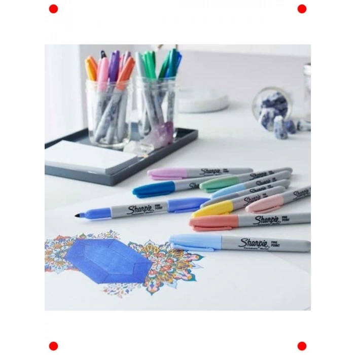 İnce Uçlu Kalıcı Markör Seti - Özel Renkler (5li)