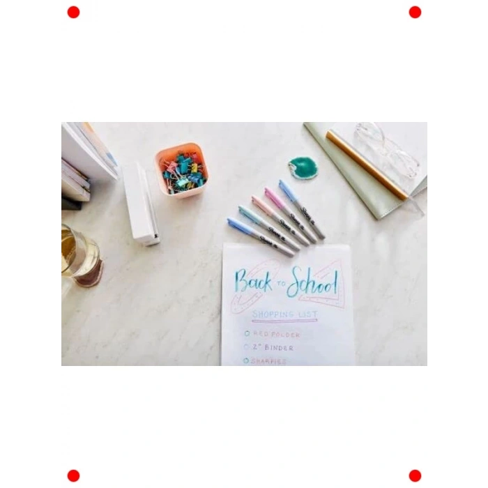 İnce Uçlu Kalıcı Markör Seti - Özel Renkler (5li)