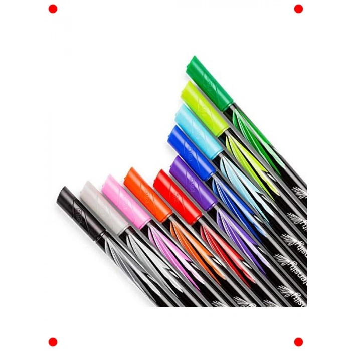 İnce Uçlu Keçeli Kalem Seti, 20 Renk, 0.4 mm Uç