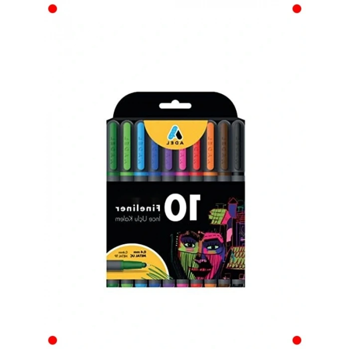 İnce Uçlu Renkli Kalem Seti 10lu