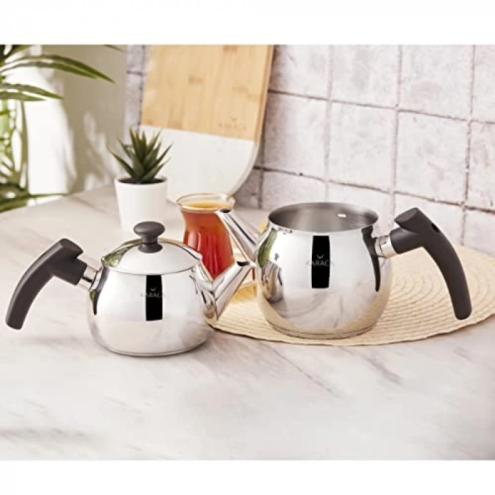 İndüksiyon Tabanlı Siyah Çaydanlık Takımı ile Şık Sofralar