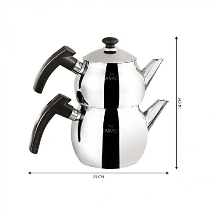 İndüksiyon Tabanlı Siyah Çaydanlık Takımı ile Şık Sofralar