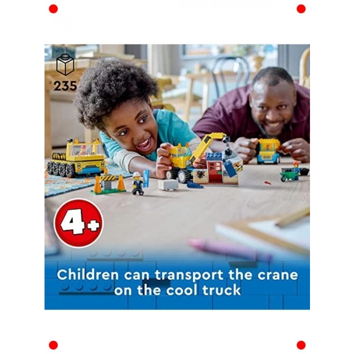 İnşaat Araçları ve Yıkım Vinci Yapı Oyun Seti