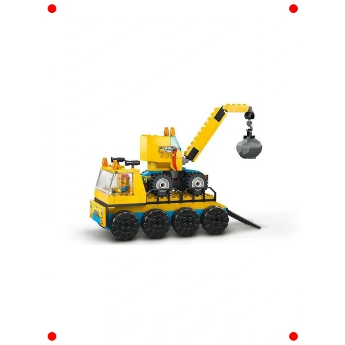 İnşaat Araçları ve Yıkım Vinci Yapı Oyun Seti