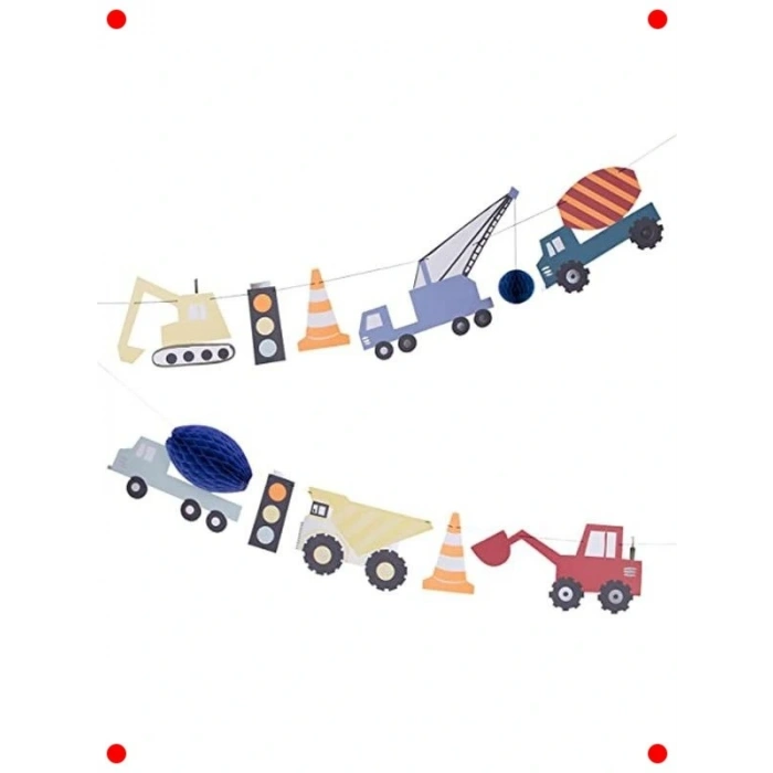 İnşaat Temalı Asma Parti Süsü