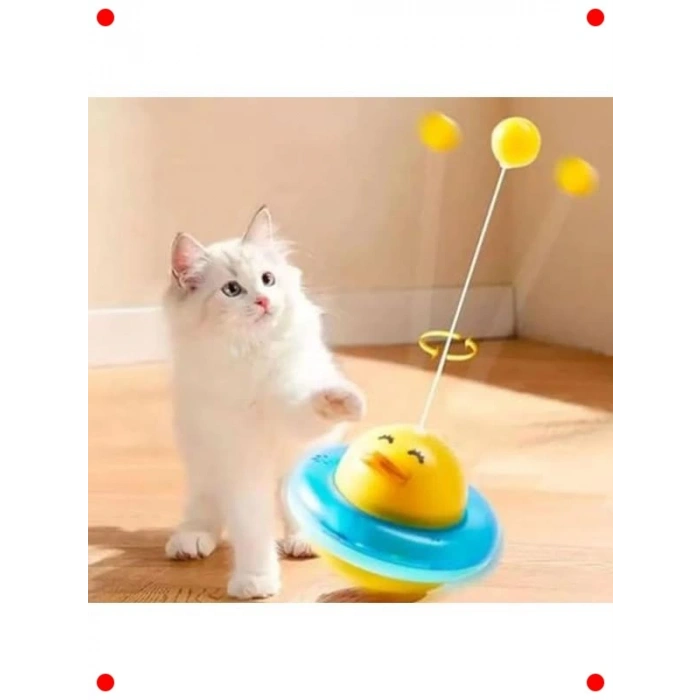İnteraktif Dönen Ördek Kedi Oyuncağı & Ödül Dağıtıcı