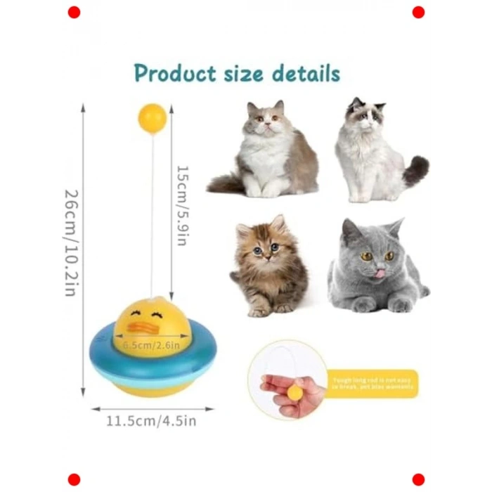 İnteraktif Dönen Ördek Kedi Oyuncağı & Ödül Dağıtıcı