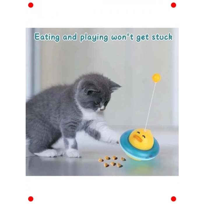 İnteraktif Dönen Ördek Kedi Oyuncağı & Ödül Dağıtıcı