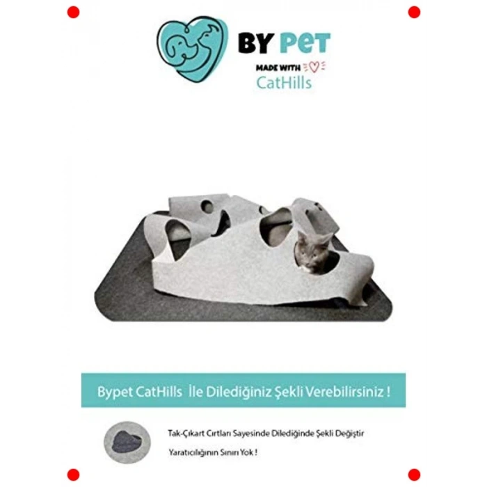 İnteraktif Kedi Oyun Tüneli ve Tepeleri - Eğlenceli Saklanma