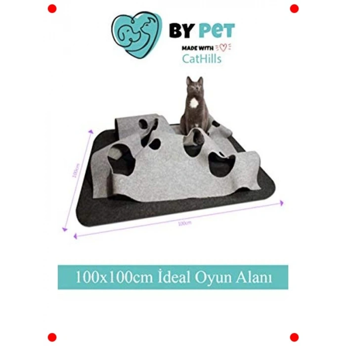 İnteraktif Kedi Oyun Tüneli ve Tepeleri - Eğlenceli Saklanma