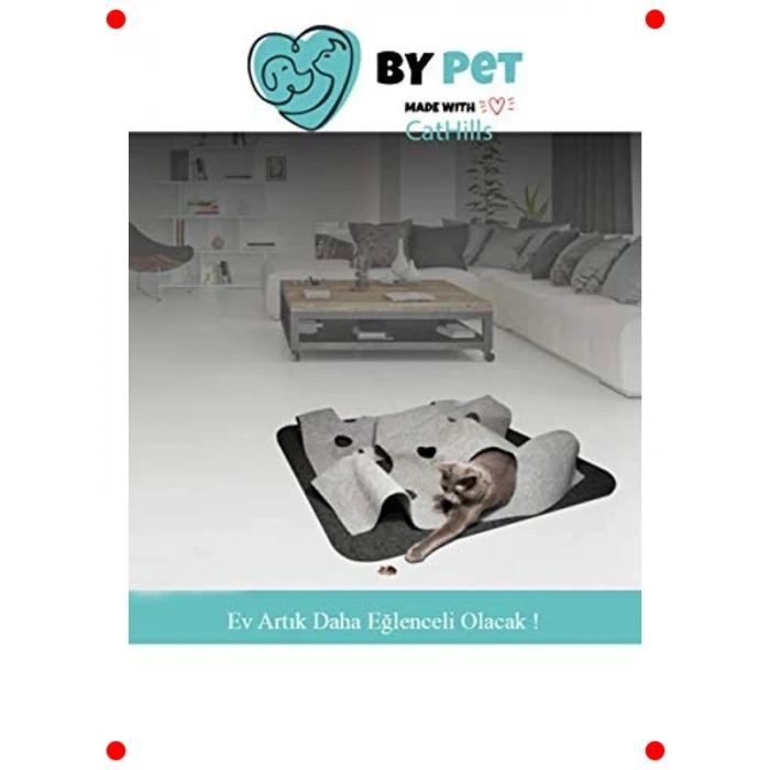 İnteraktif Kedi Oyun Tüneli ve Tepeleri - Eğlenceli Saklanma
