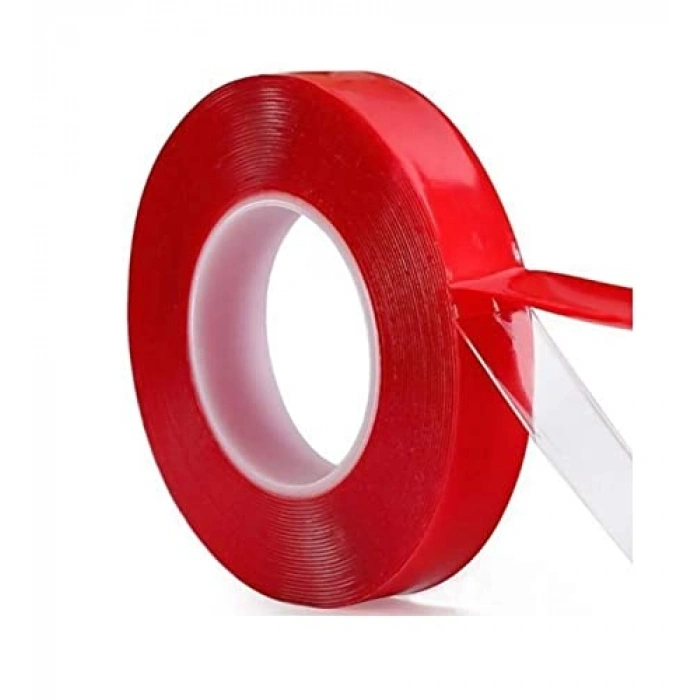 iPechStore 2 ADET Çift Taraflı Bant Silikon, Yapışkanlı Şeffaf Bant, Güçlü Tutuş, Çift taraflı  güçlü akrilik montaj bandı, Avantajlı Fiyat (18mm X 2 METRE)