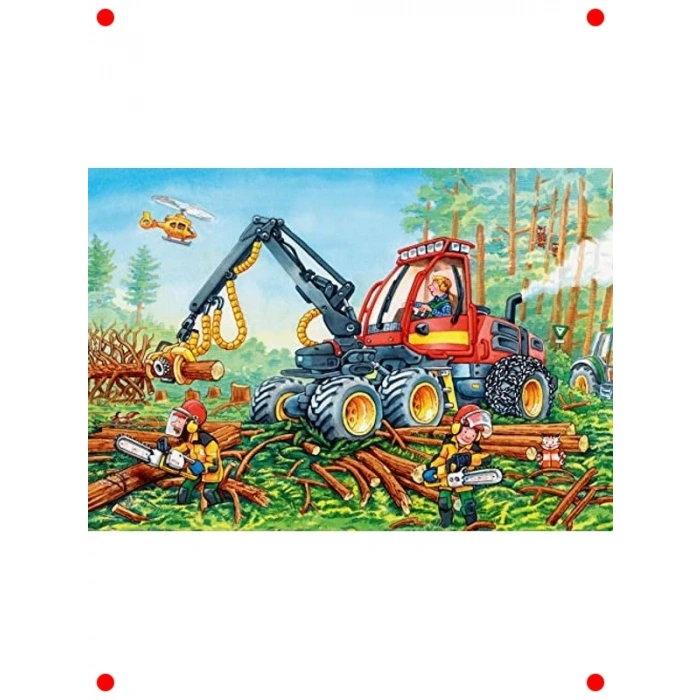 İş Makinesi Temalı Çocuk Yapbozu