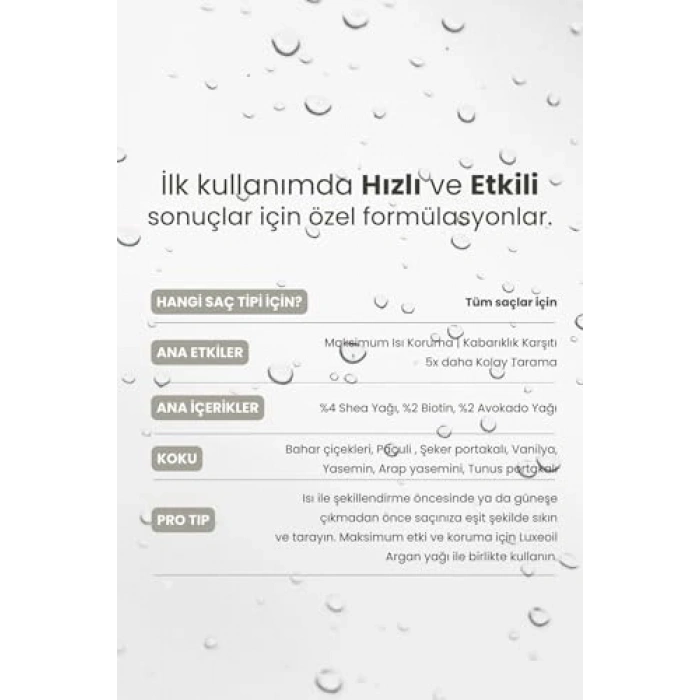 Isı Koruyucu Sprey, 200 ml, Saç Bakımı için