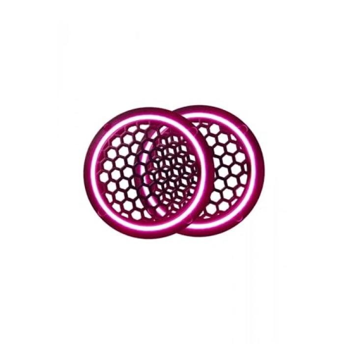 Işıklı 16 cm Hoparlör ve Kapağı - 2 Adet Pembe