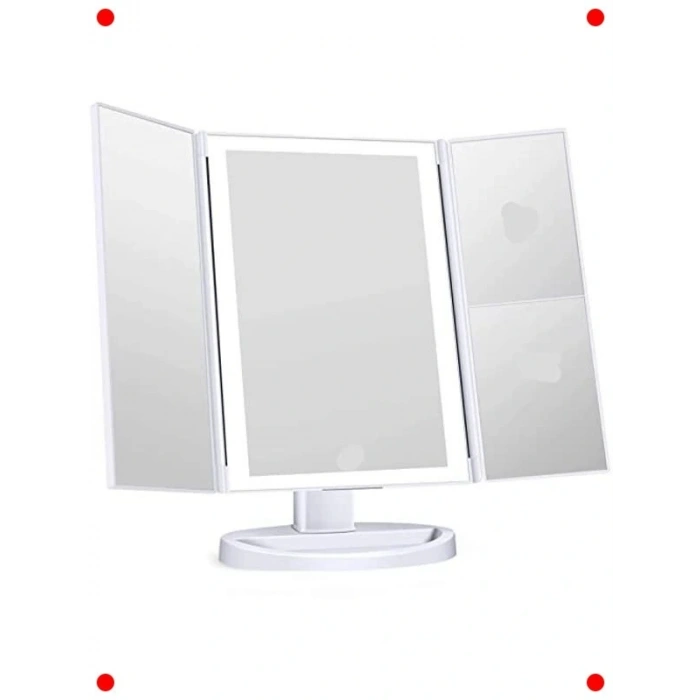 Işıklı Katlanabilir Makyaj Aynası (Çok Büyütme)