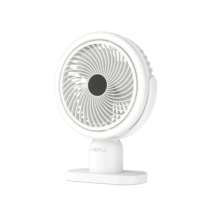 Işıklı USB Şarjlı Masaüstü Vantilatör, 3 Hız Ayarlı