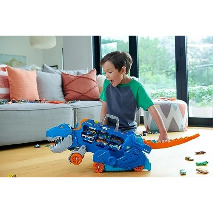 Işıklı ve Sesli 20+ Araç Depolama Alanı Olan T-Rex Tır Oyuncağı