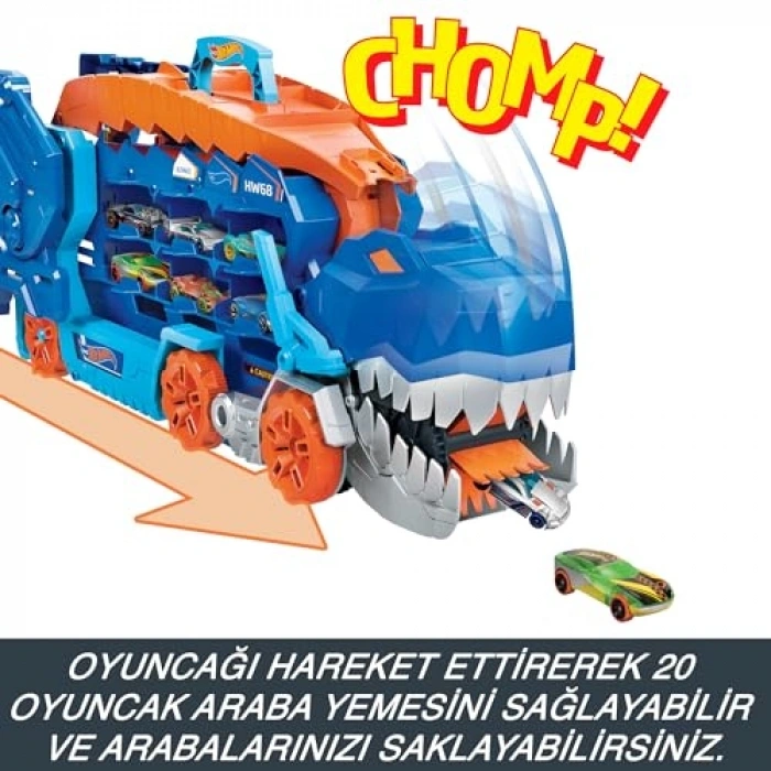 Işıklı ve Sesli 20+ Araç Depolama Alanı Olan T-Rex Tır Oyuncağı