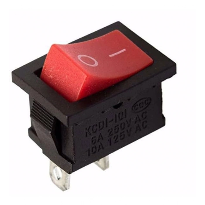 Işıksız 2 Pin Anahtar, 6A 250V Kapasiteli, Basit Kullanım