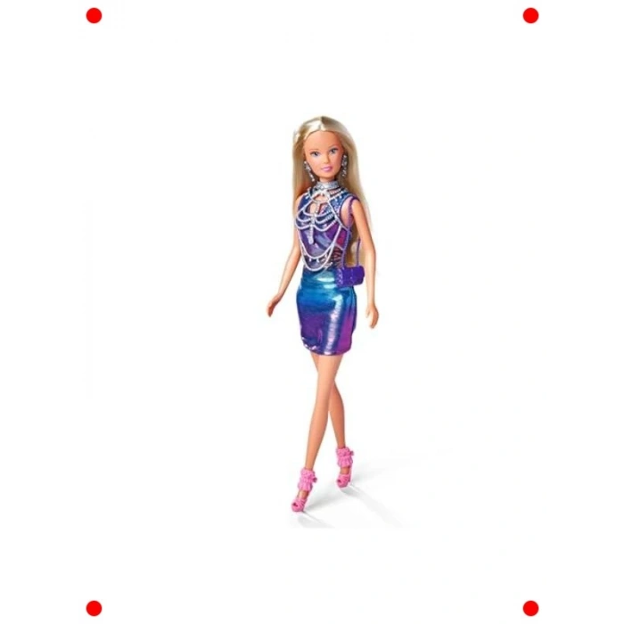 Işıltılı Elbiseli ve Aksesuarlı 29 cm Bebek Figürü