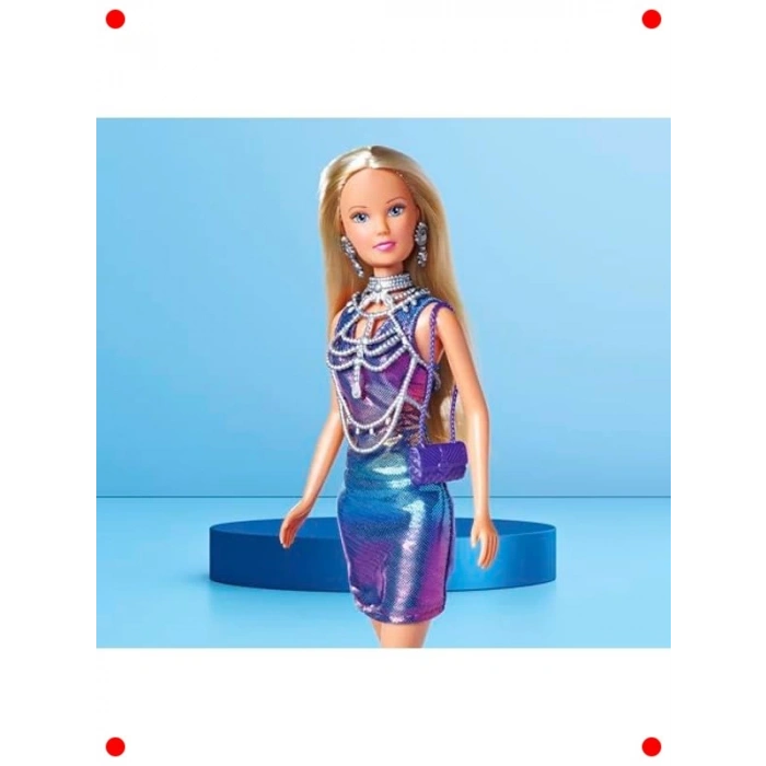 Işıltılı Elbiseli ve Aksesuarlı 29 cm Bebek Figürü