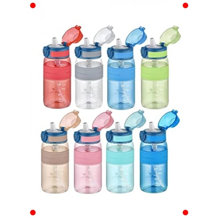 Isırılmaz Pipetli 440 ml Su Matarası