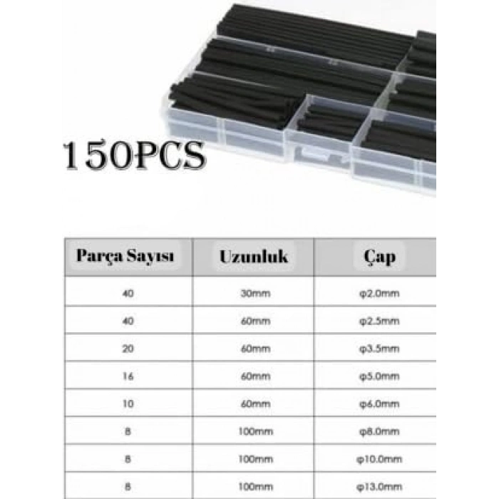 Isıyla alan makaron kablo seti, 127 parça