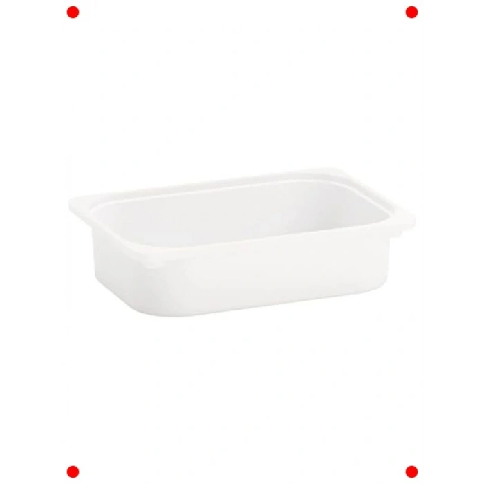 İstiflenebilir Polipropilen Saklama Kutusu - Beyaz